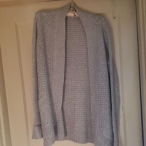RD Style Light Gray Open-Knit Cardigan